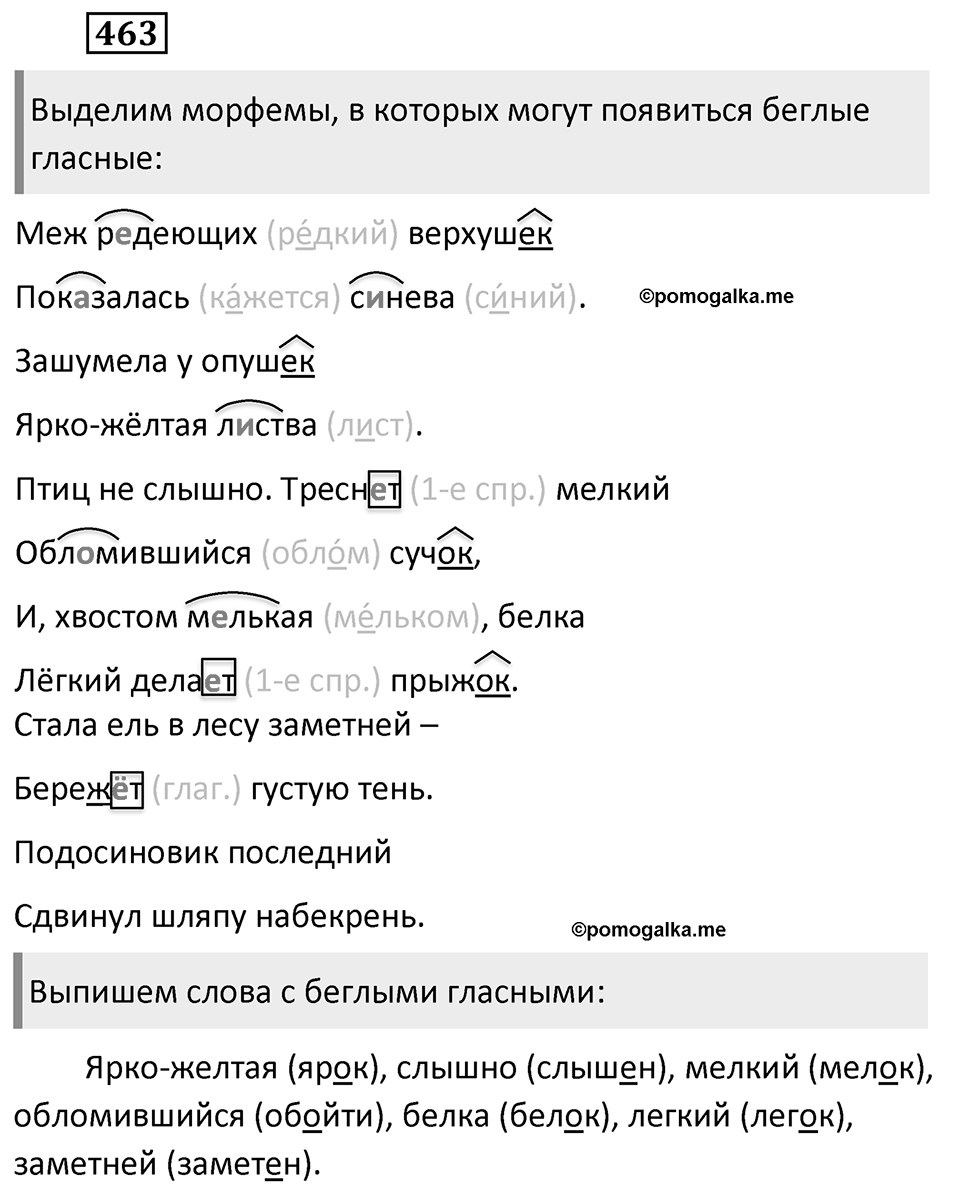 Упражнение 463, ГДЗ по русскому за 5 класс к учебнику Ладыженской, Баранова — решение 1