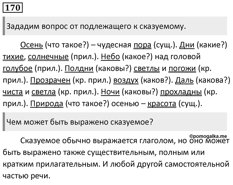 Упражнение 170, ГДЗ по русскому за 5 класс к учебнику Ладыженской, Баранова — решение 1