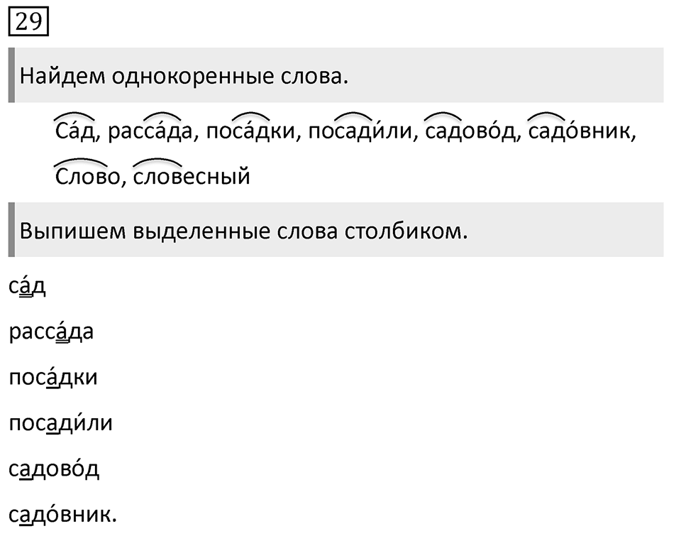 Упражнение 29, ГДЗ по русскому за 5 класс к учебнику Ладыженской, Баранова — решение 1