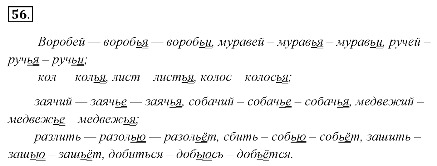 Упражнение 56, ГДЗ по русскому за 5 класс к учебнику Ладыженской, Баранова — решение 2