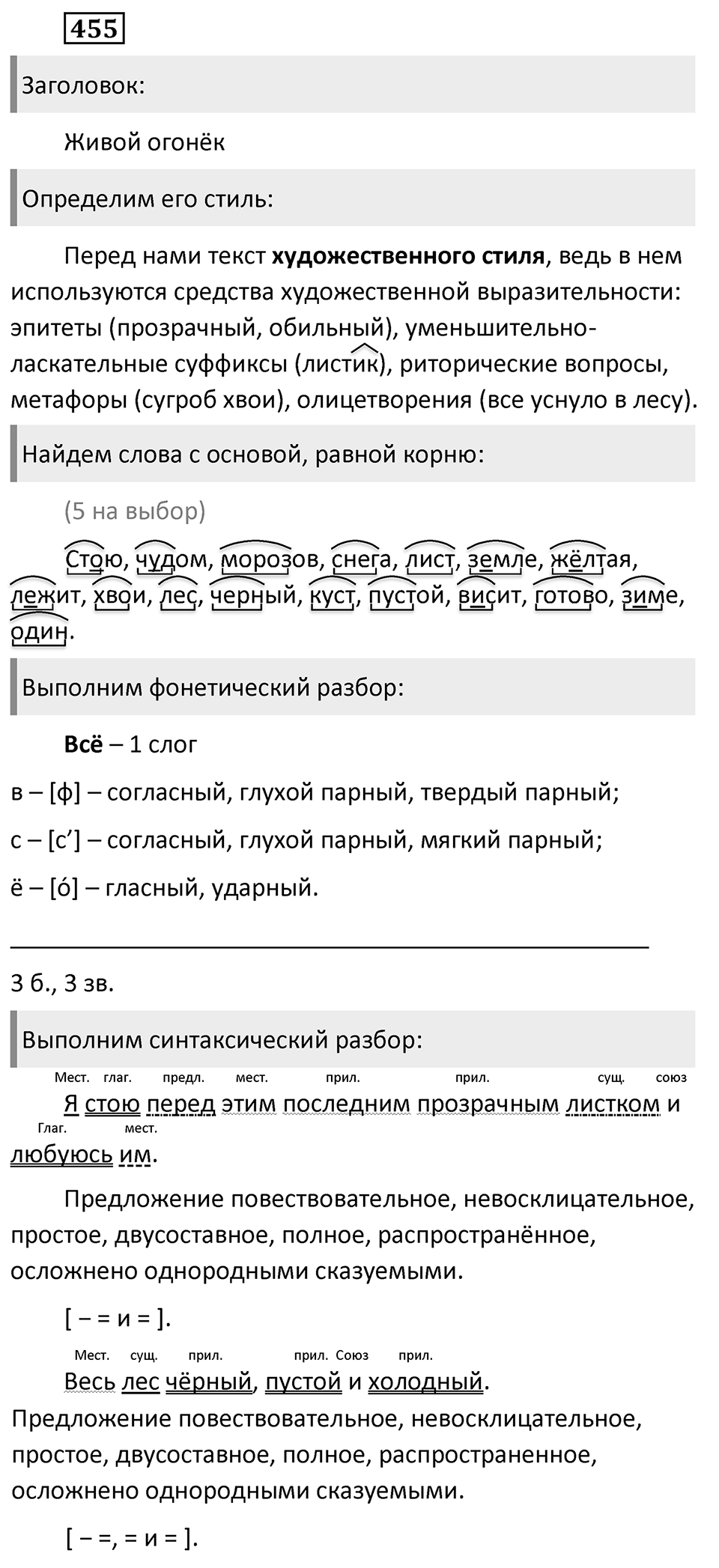 Упражнение 455, ГДЗ по русскому за 5 класс к учебнику Ладыженской, Баранова — решение 1