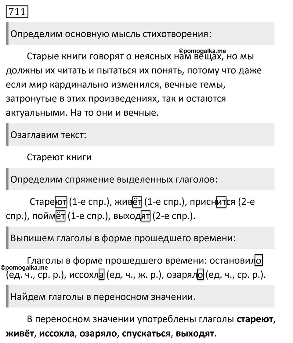 Упражнение 711, ГДЗ по русскому за 5 класс к учебнику Ладыженской, Баранова — решение 1