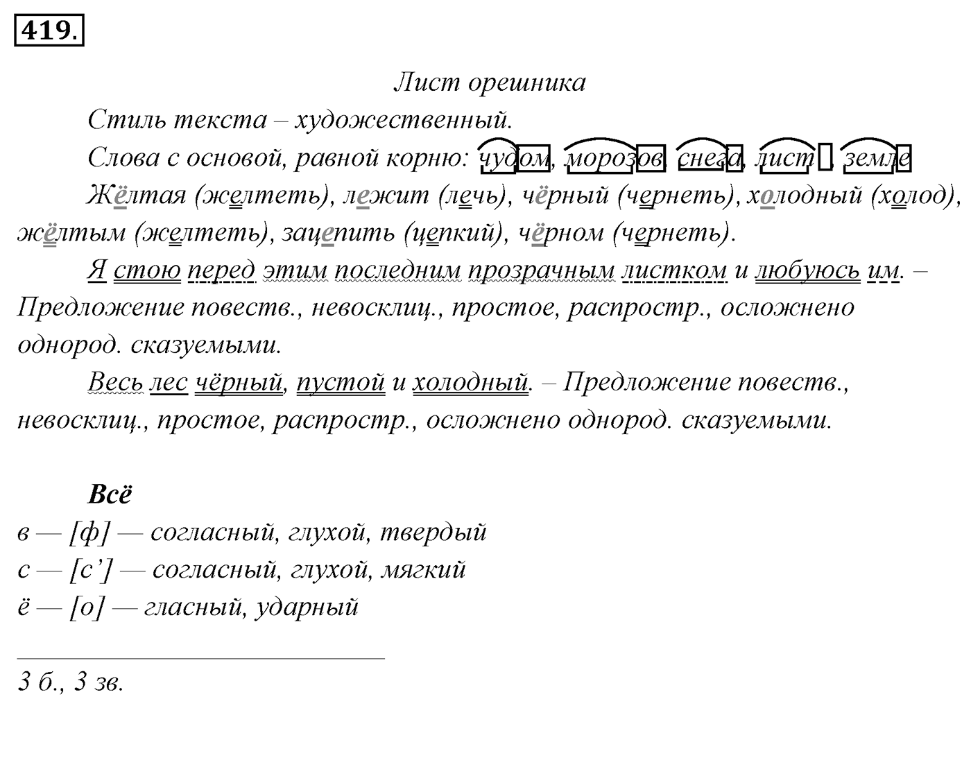 Упражнение 419, ГДЗ по русскому за 5 класс к учебнику Ладыженской, Баранова — решение 2