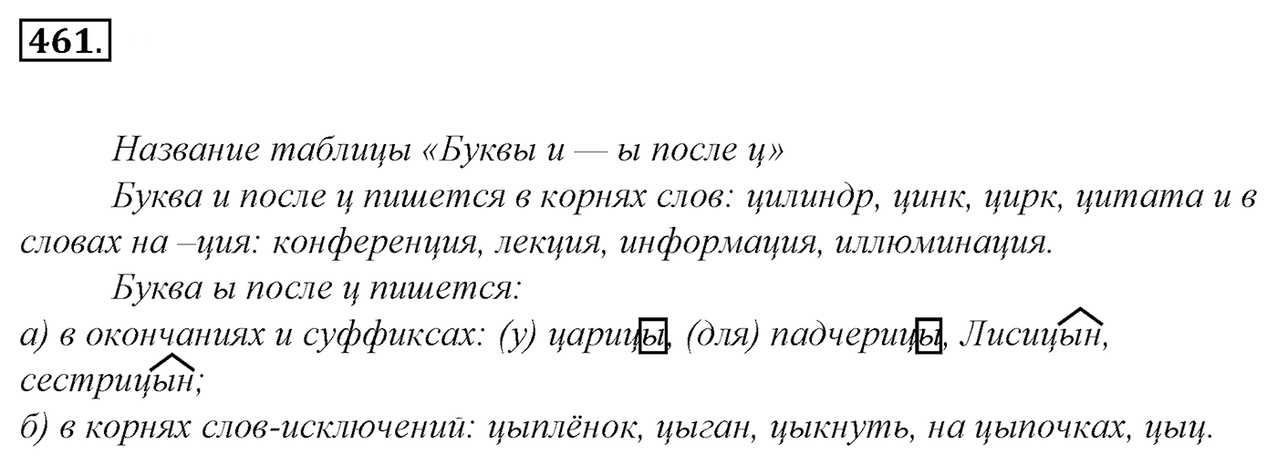 Упражнение 461, ГДЗ по русскому за 5 класс к учебнику Ладыженской, Баранова — решение 2
