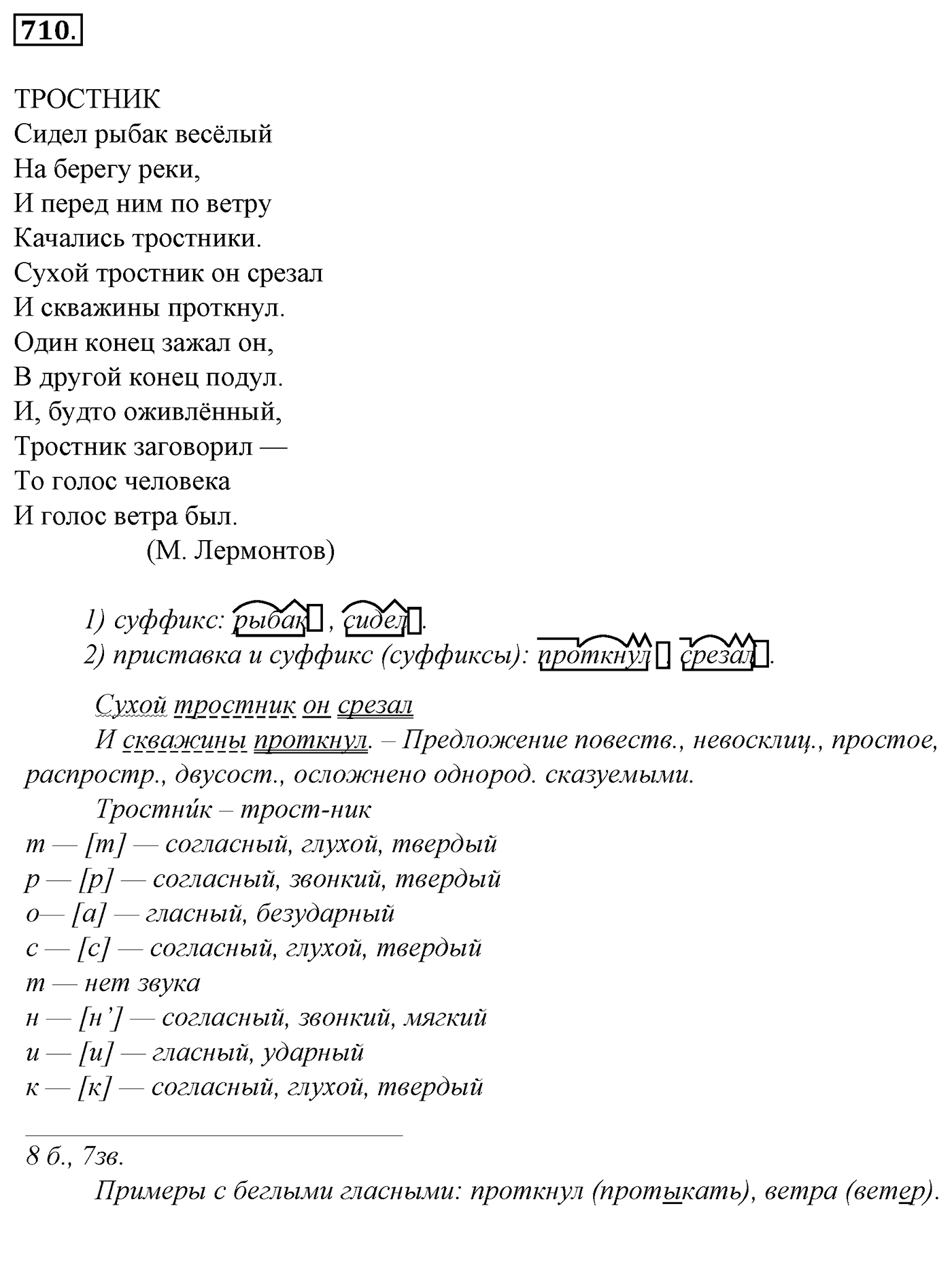 Упражнение 710, ГДЗ по русскому за 5 класс к учебнику Ладыженской, Баранова — решение 2