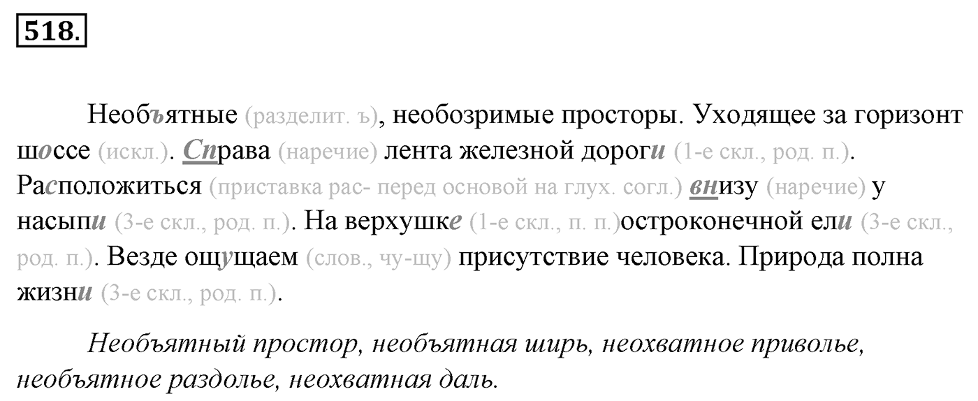 Упражнение 518, ГДЗ по русскому за 5 класс к учебнику Ладыженской, Баранова — решение 2