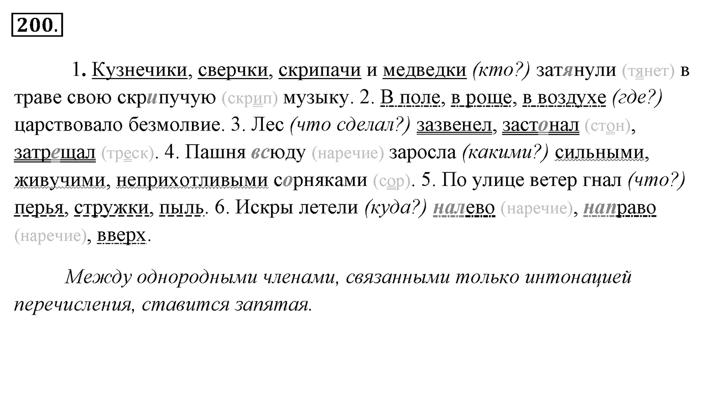 Упражнение 200, ГДЗ по русскому за 5 класс к учебнику Ладыженской, Баранова — решение 2
