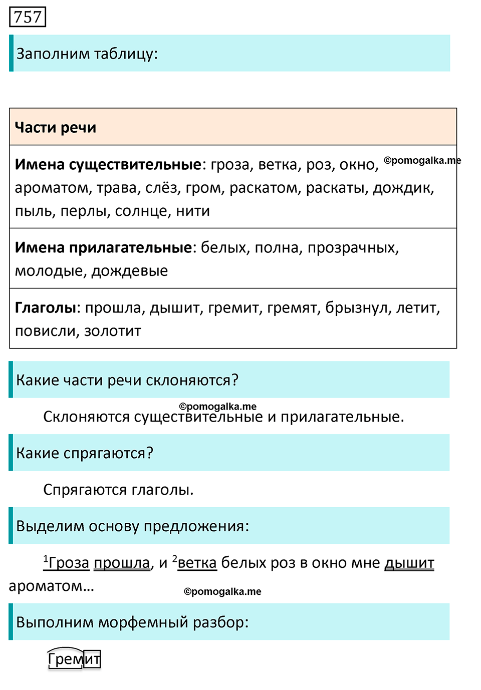 Упражнение 757, ГДЗ по русскому за 5 класс к учебнику Ладыженской, Баранова — решение 1