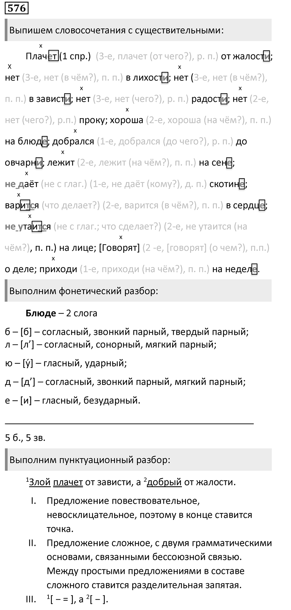 Упражнение 576, ГДЗ по русскому за 5 класс к учебнику Ладыженской, Баранова — решение 1