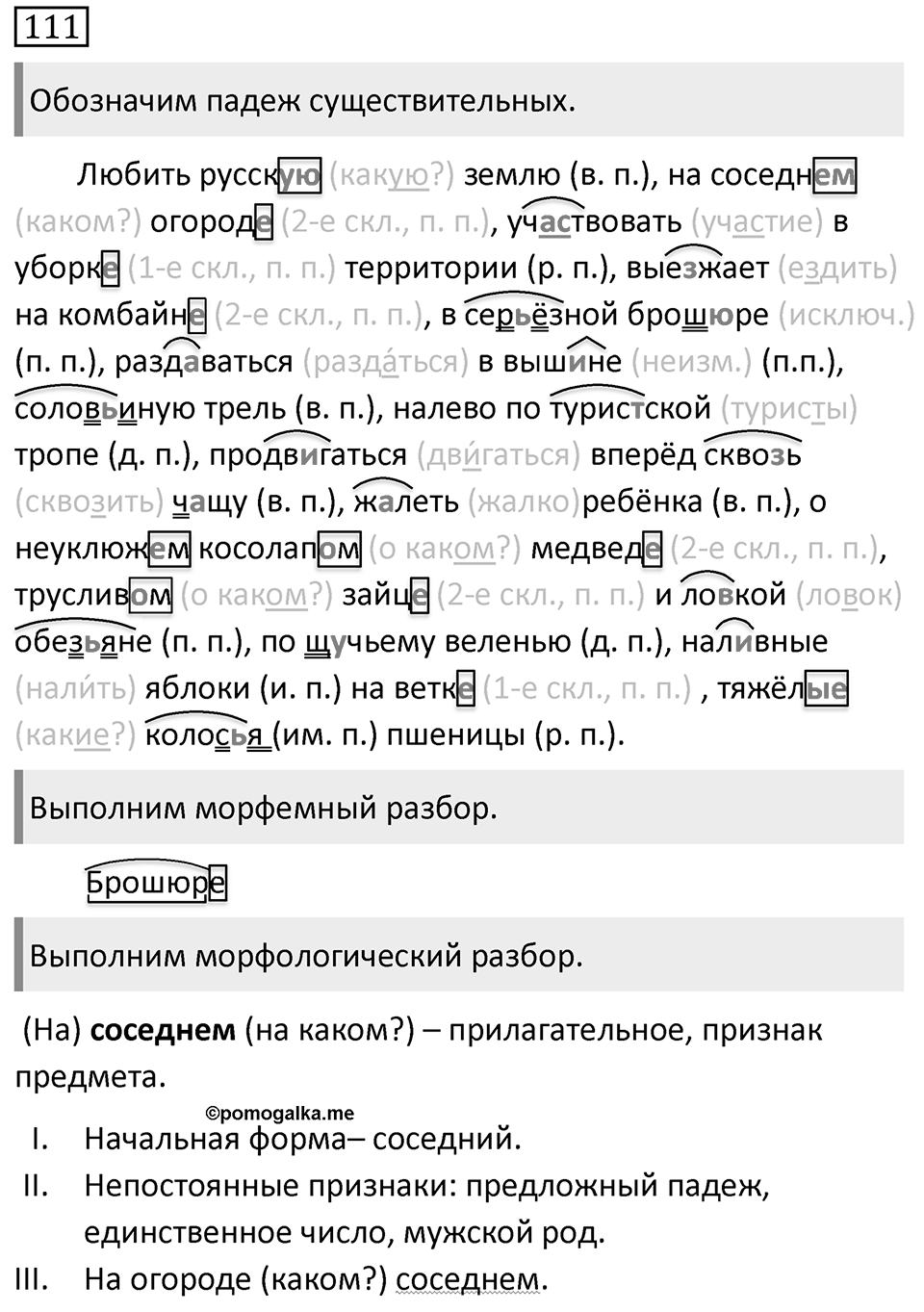 Упражнение 111, ГДЗ по русскому за 5 класс к учебнику Ладыженской, Баранова — решение 1