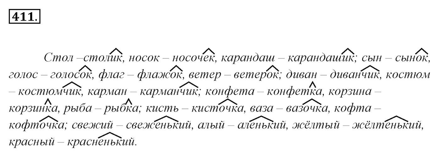 Упражнение 411, ГДЗ по русскому за 5 класс к учебнику Ладыженской, Баранова — решение 2