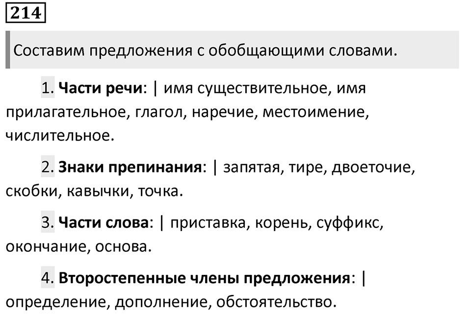 Упражнение 214, ГДЗ по русскому за 5 класс к учебнику Ладыженской, Баранова — решение 1