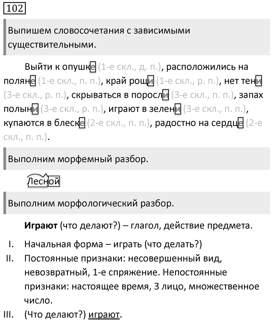 Упражнение 102, ГДЗ по русскому за 5 класс к учебнику Ладыженской, Баранова — решение 1