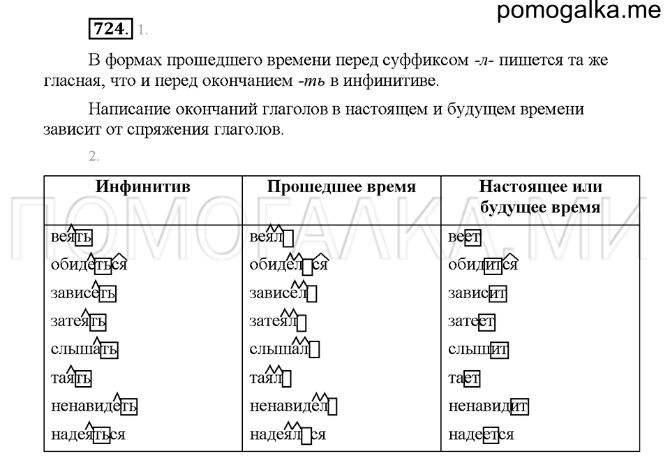 Часть 2. Упражнение 724 — решение 1