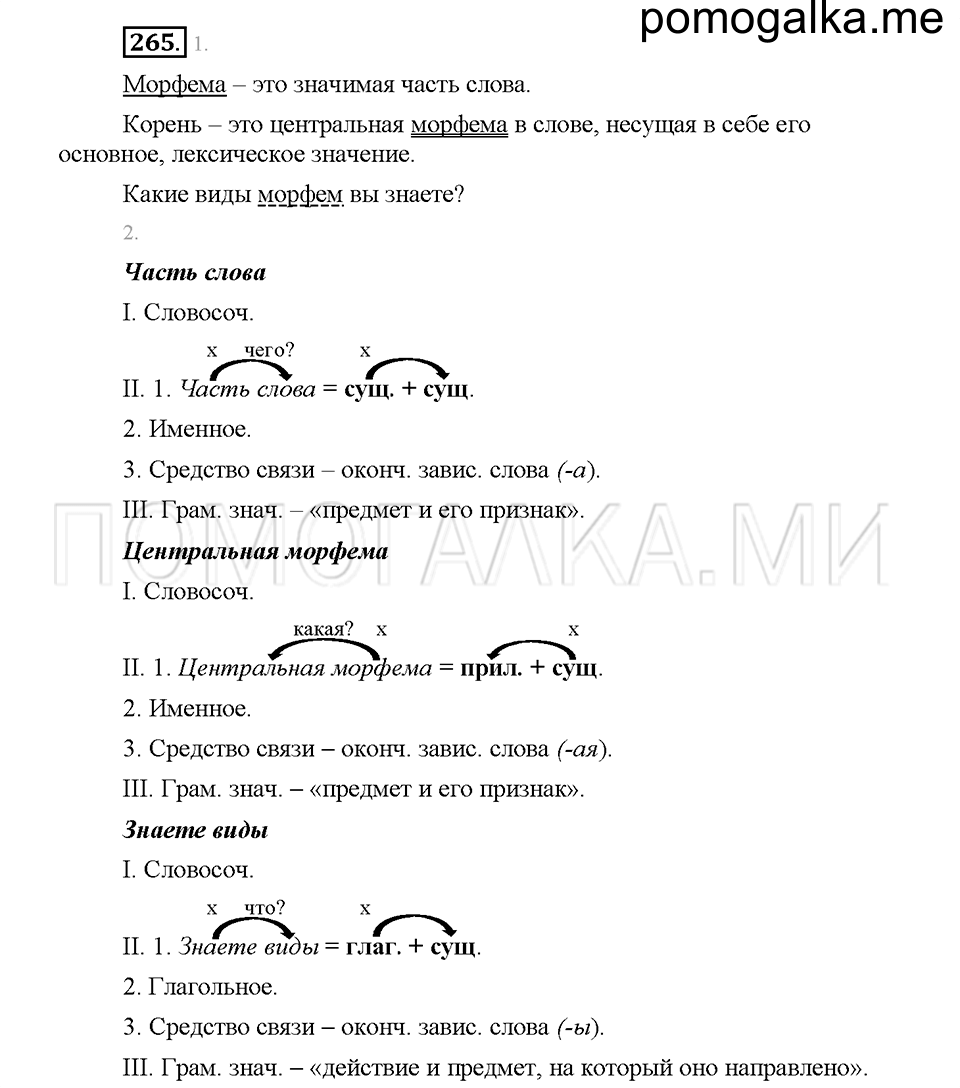 Часть 1. Упражнение 265 — решение 1