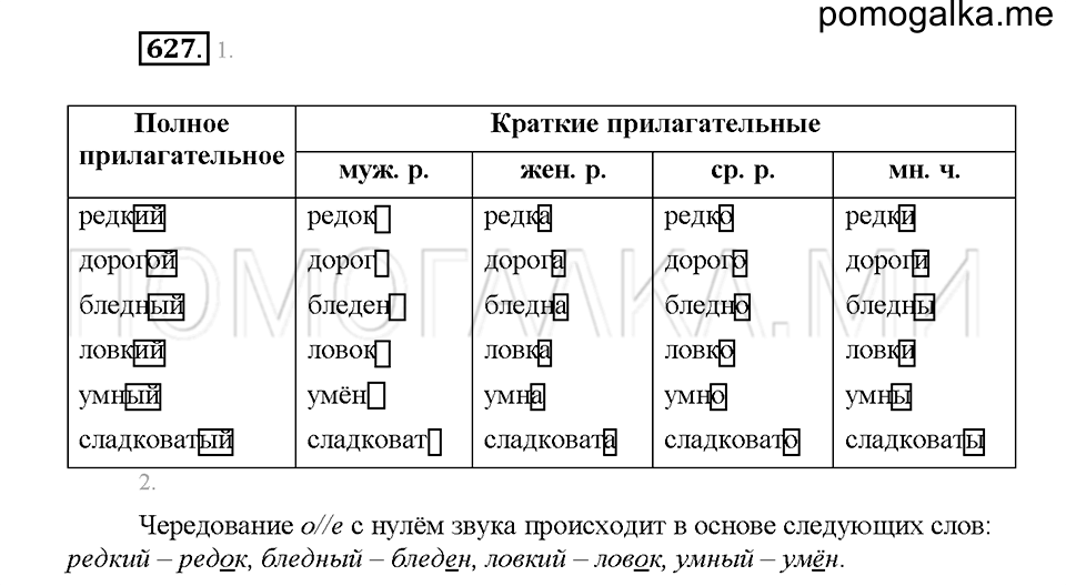 Часть 2. Упражнение 627 — решение 1