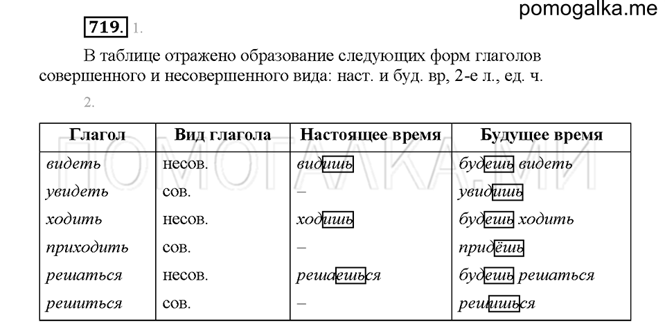 Часть 2. Упражнение 719 — решение 1