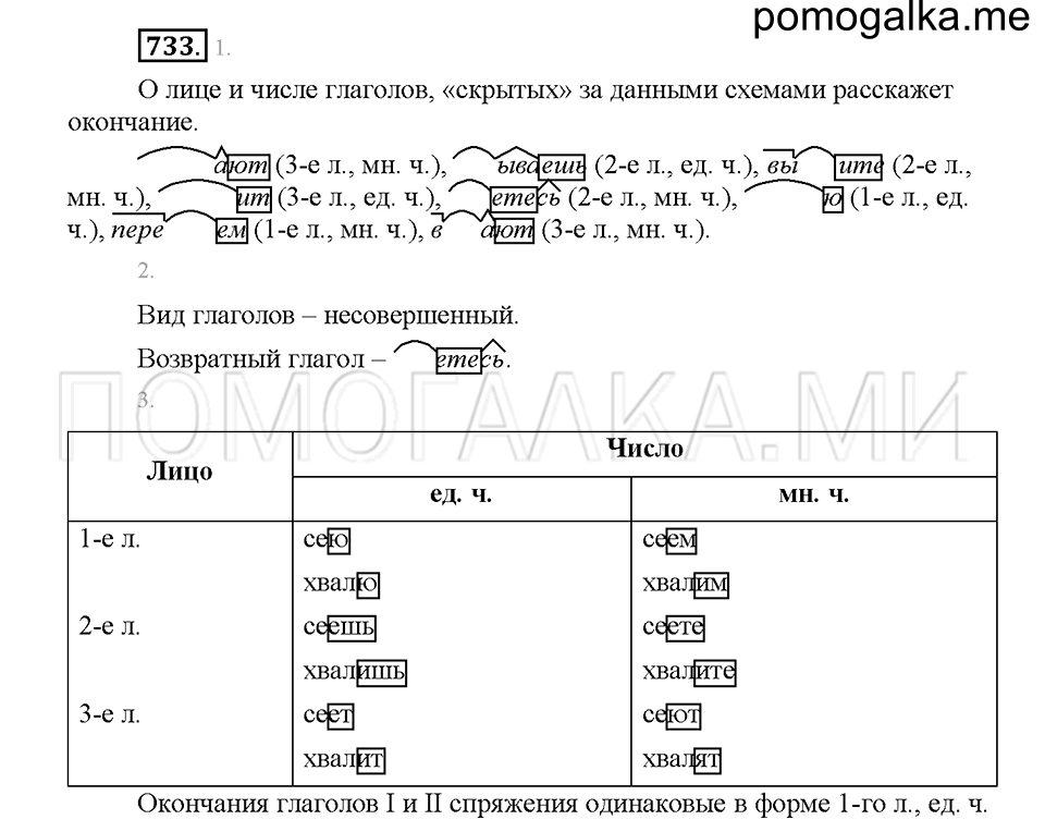 Часть 2. Упражнение 733 — решение 1
