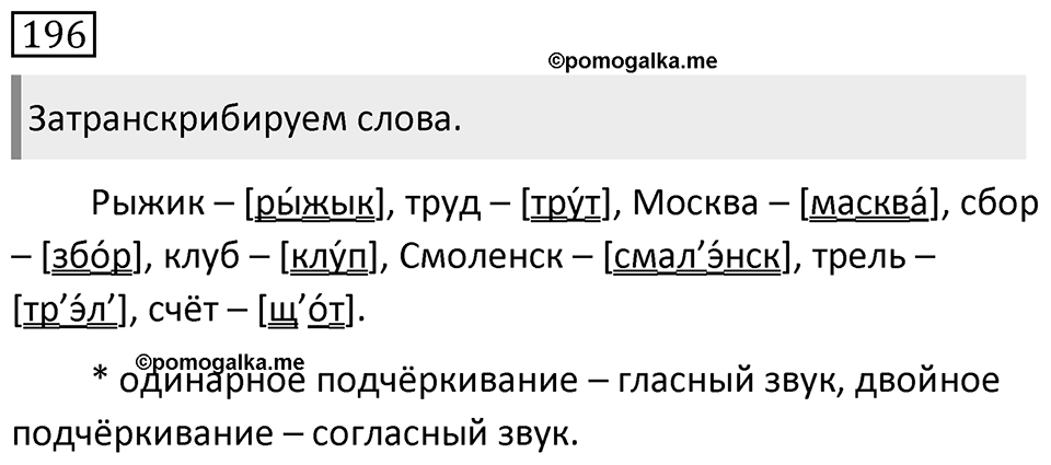 Упражнение 196 — решение 1