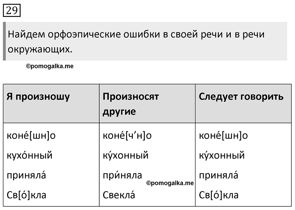 Упражнение 29 — решение 1