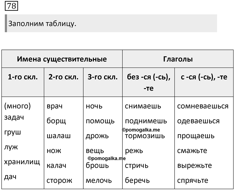Упражнение 78 — решение 1