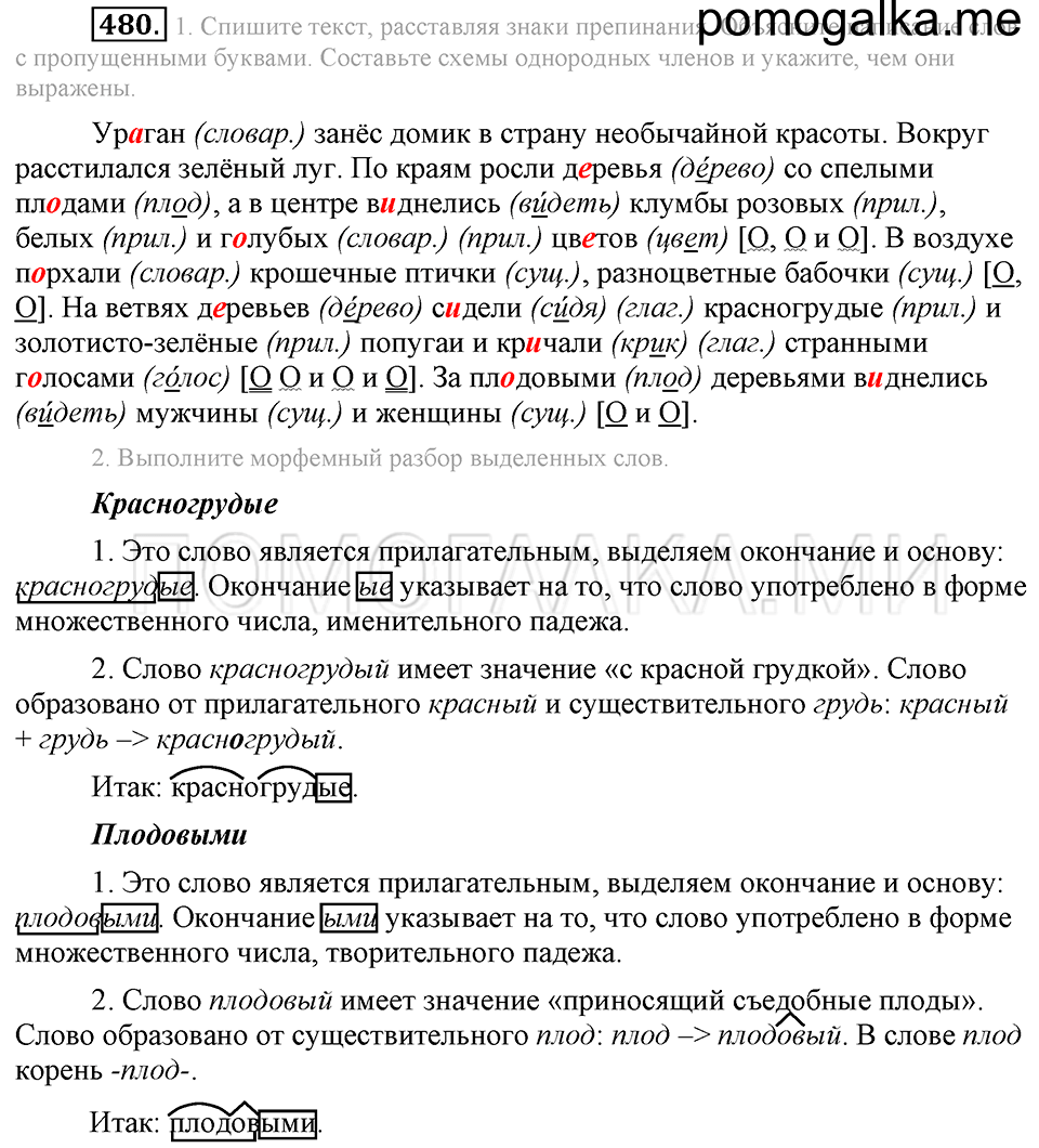 Упражнение 480 — решение 2