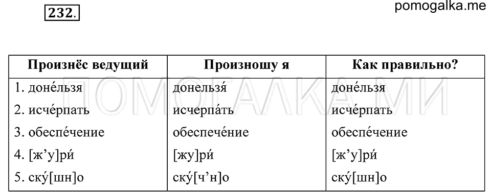 Упражнение 232 — решение 2