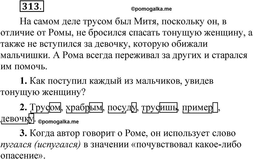 Часть 1 упражнение 313 — решение 1