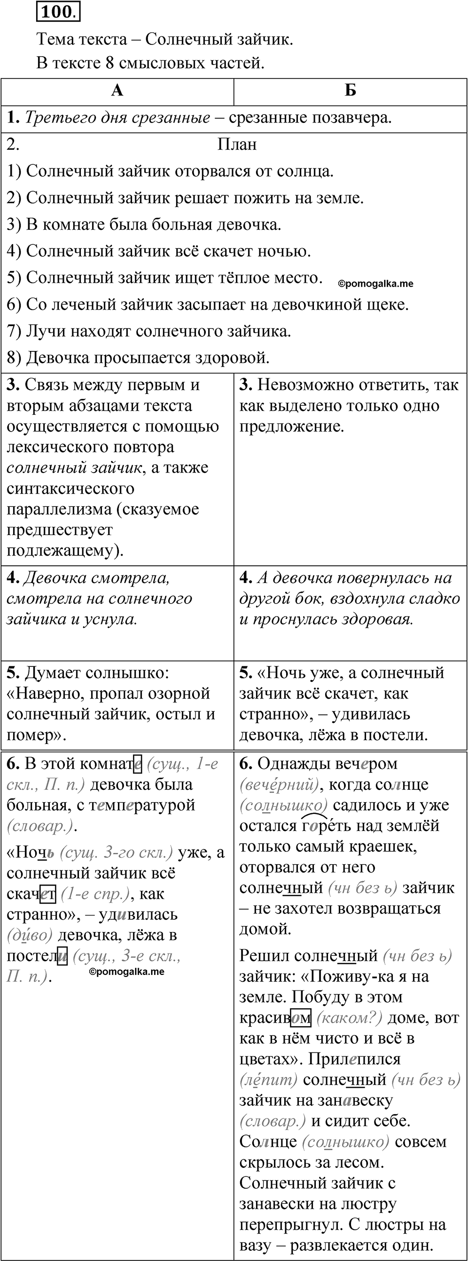 Часть 1 упражнение 100 — решение 1