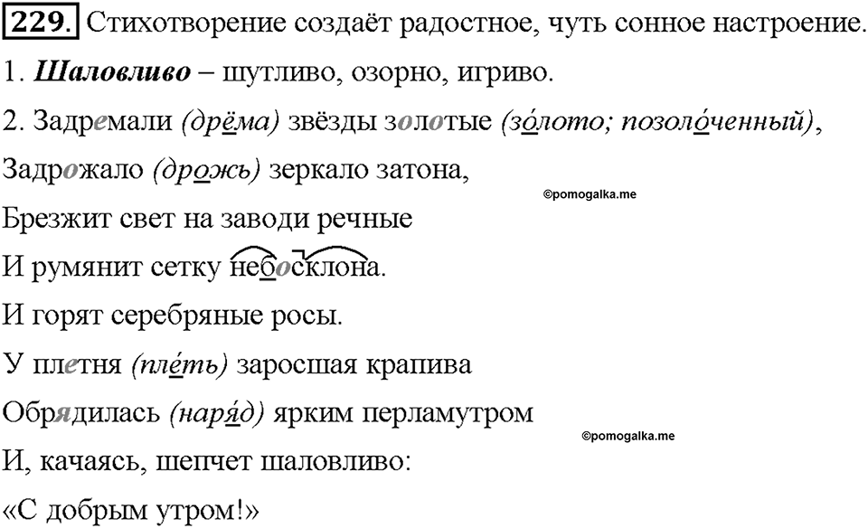 Часть 1. Упражнение 229 — решение 1