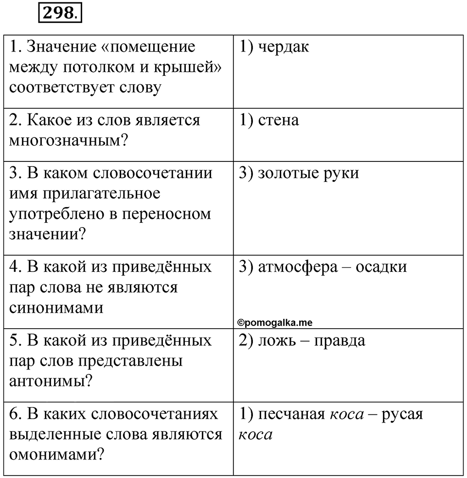 Часть 1 упражнение 298 — решение 1