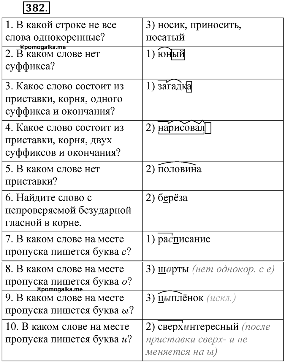 Часть 1 упражнение 382 — решение 1
