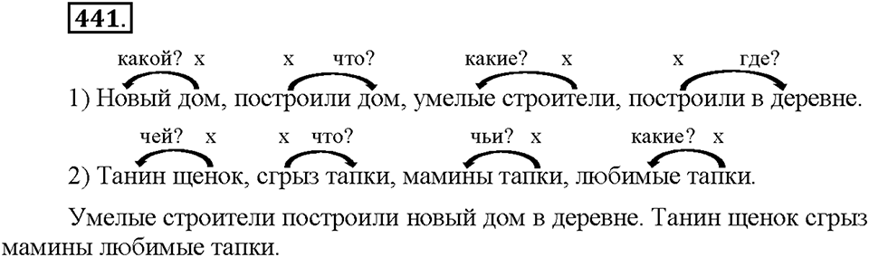 Часть 2. Упражнение 441 — решение 1