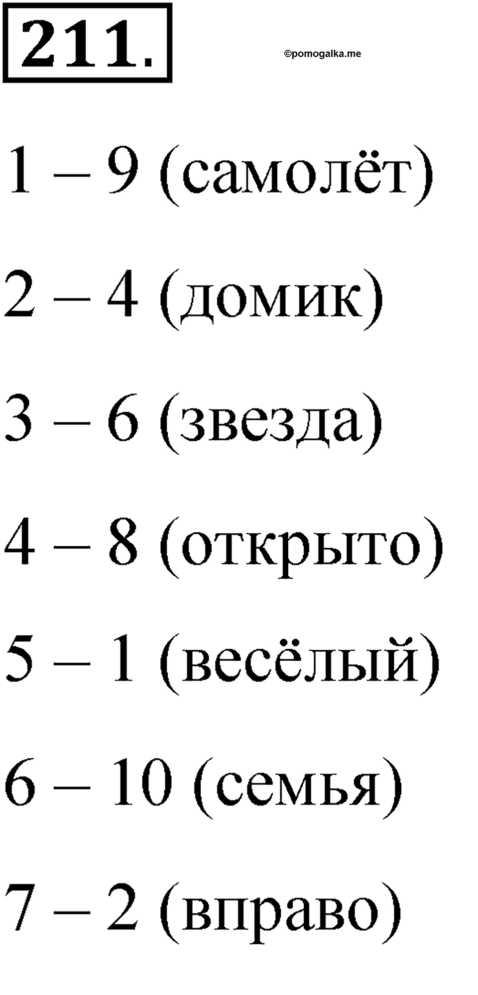 Часть 1 упражнение 211 — решение 1