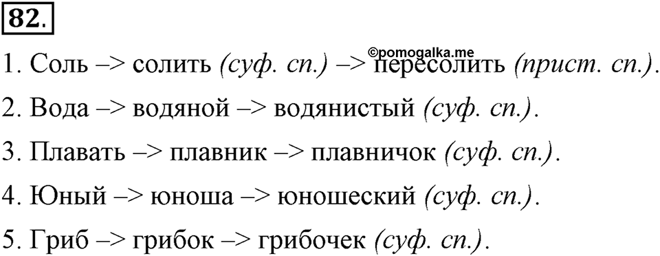 Как язык служит для общения. §11. Образование слов способом сложения. Глава 3. Упражнение №82 — решение 1