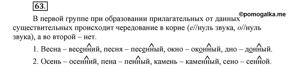 Как язык служит для общения. §8. Варианты морфем. Глава 3. Упражнение №63 — решение 1