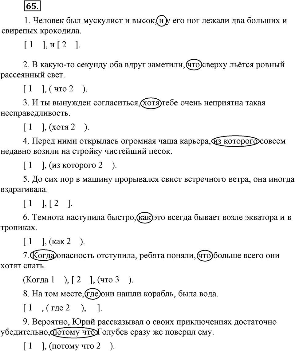 Как в языке выражаются отношения людей. §11. Сложное предложение. Глава 5. Упражнение №65 — решение 1