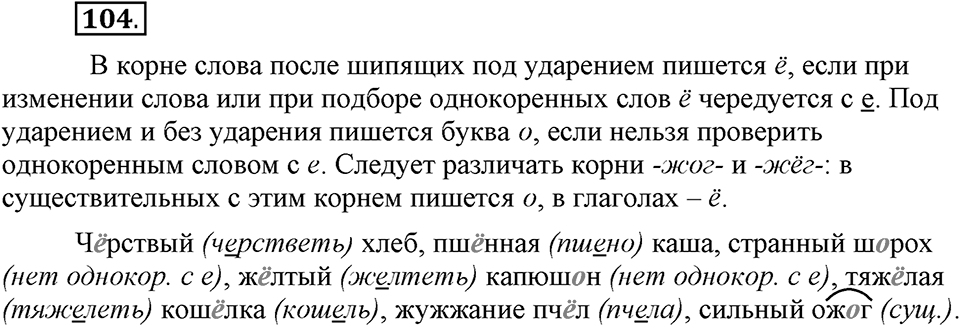 Чем различаются устная и письменная речь. §15. Гласные в суффиксах имен существительных -ек- и -ик-. Глава 6. Упражнение №104 — решение 1