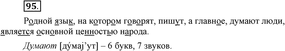 Наш родной язык. §16. Культура речи. Глава 1. Упражнение №95 — решение 1