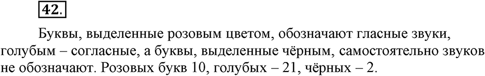 На каком языке мы говорим. §8. Гласные звуки: ударные и безударные. Глава 2. Упражнение №42 — решение 1