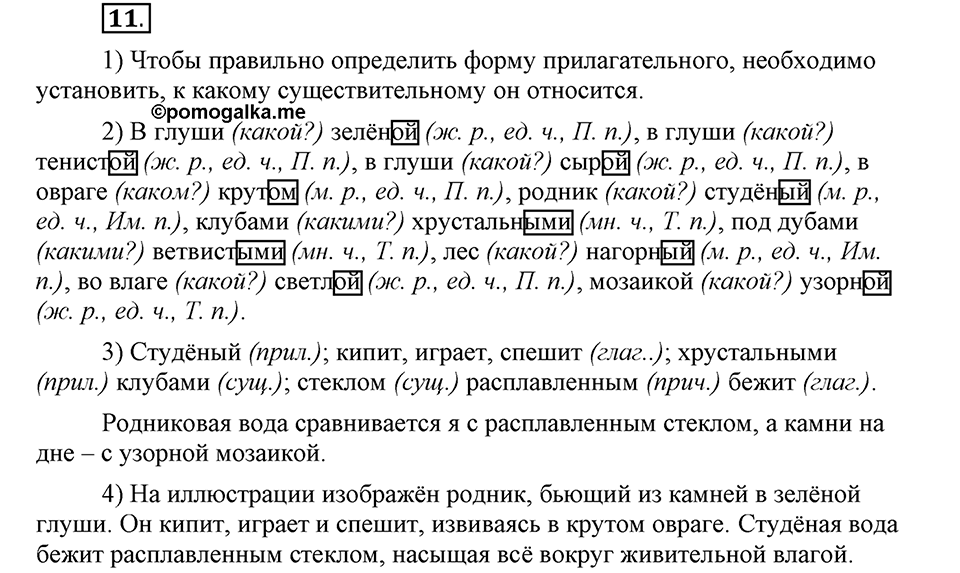 Что такое современный язык. §2. Имя прилагательное как часть речи. Глава 7. Упражнение №11 — решение 1