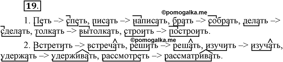 Как язык объединяет народы. §4. Вид глагола. Глава 8. Упражнение №19 — решение 1