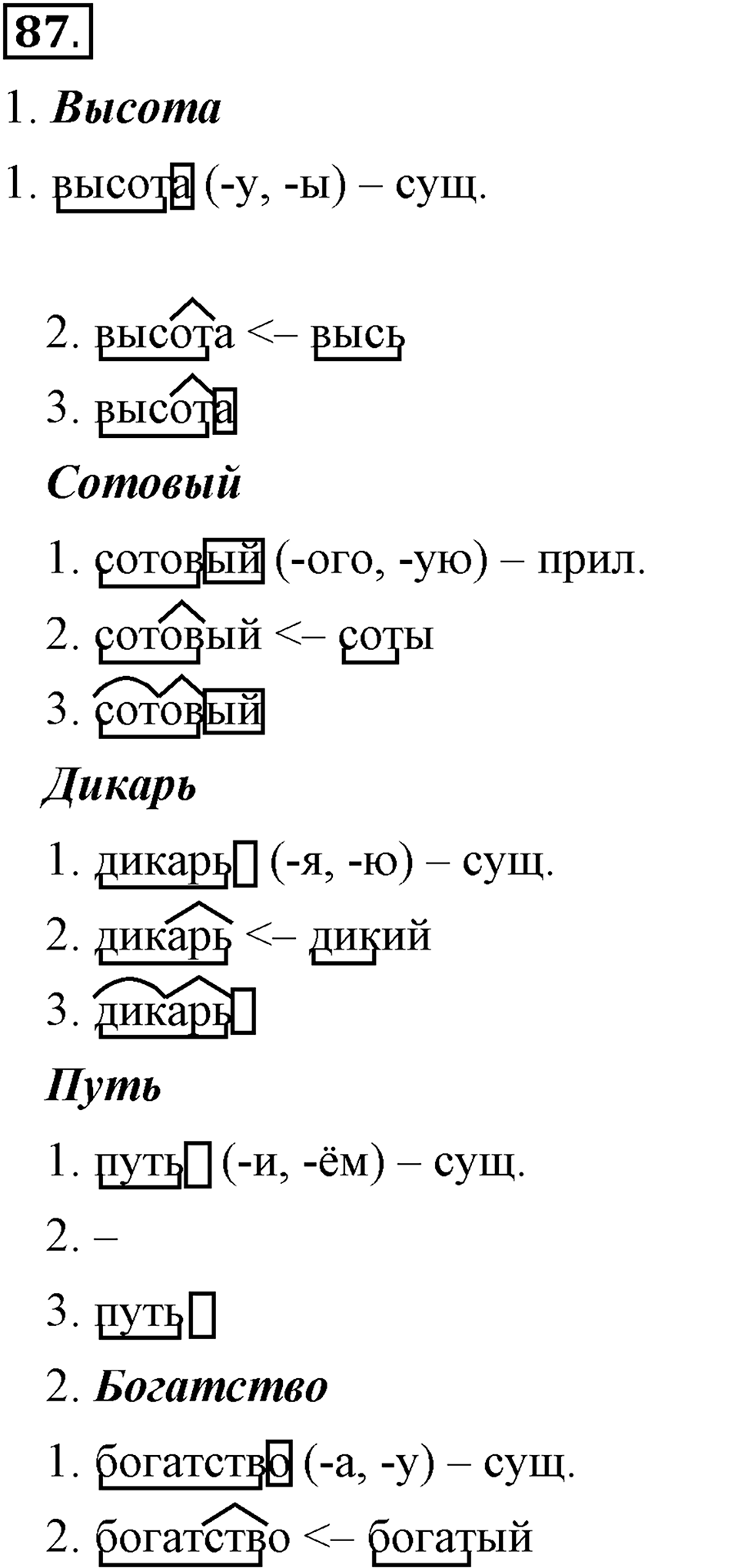 Как язык служит для общения. §11. Образование слов способом сложения. Глава 3. Упражнение №87 — решение 1
