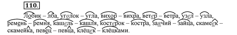 Как язык служит для общения. §14. Беглые глассные. Глава 3. Упражнение №110 — решение 1