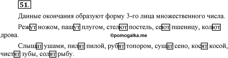 Как язык объединяет народы. §10. Изменение глаголов по лицам и числам в настоящем и будущем времени. Глава 8. Упражнение №51 — решение 1