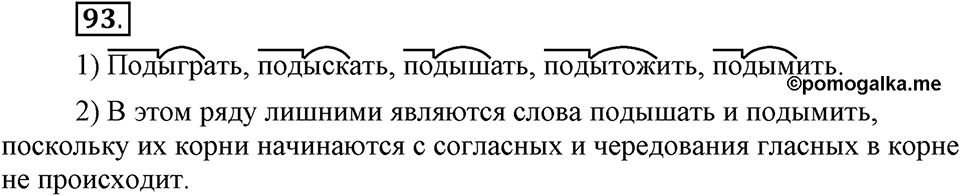 В чем заключается богатство языка. §14. Гласные буквы И и Ы после приставок. Глава 4. Упражнение №93 — решение 1
