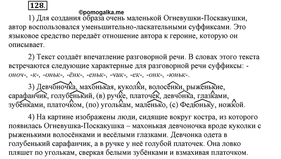 Как язык служит для общения. §16. Строение текста. Глава 3. Упражнение №128 — решение 1