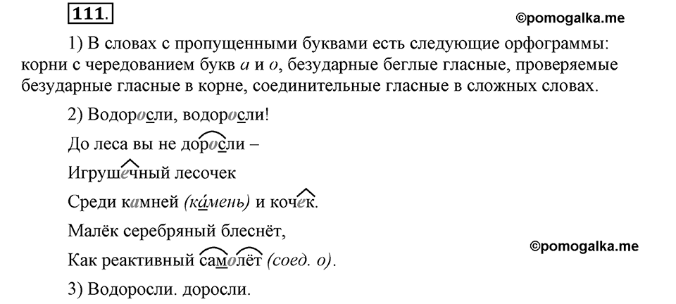 Как язык служит для общения. §14. Беглые глассные. Глава 3. Упражнение №111 — решение 1