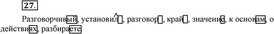 Как язык служит для общения. §4. Основа слова. Глава 3. Упражнение №27 — решение 1