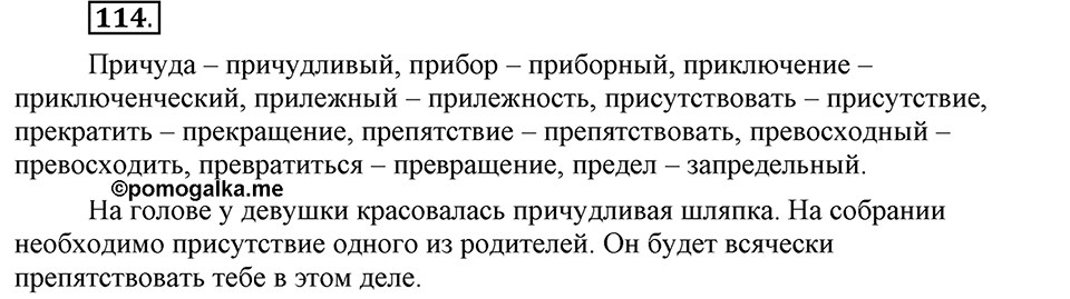 Как язык служит для общения. §14. Беглые глассные. Глава 3. Упражнение №114 — решение 1